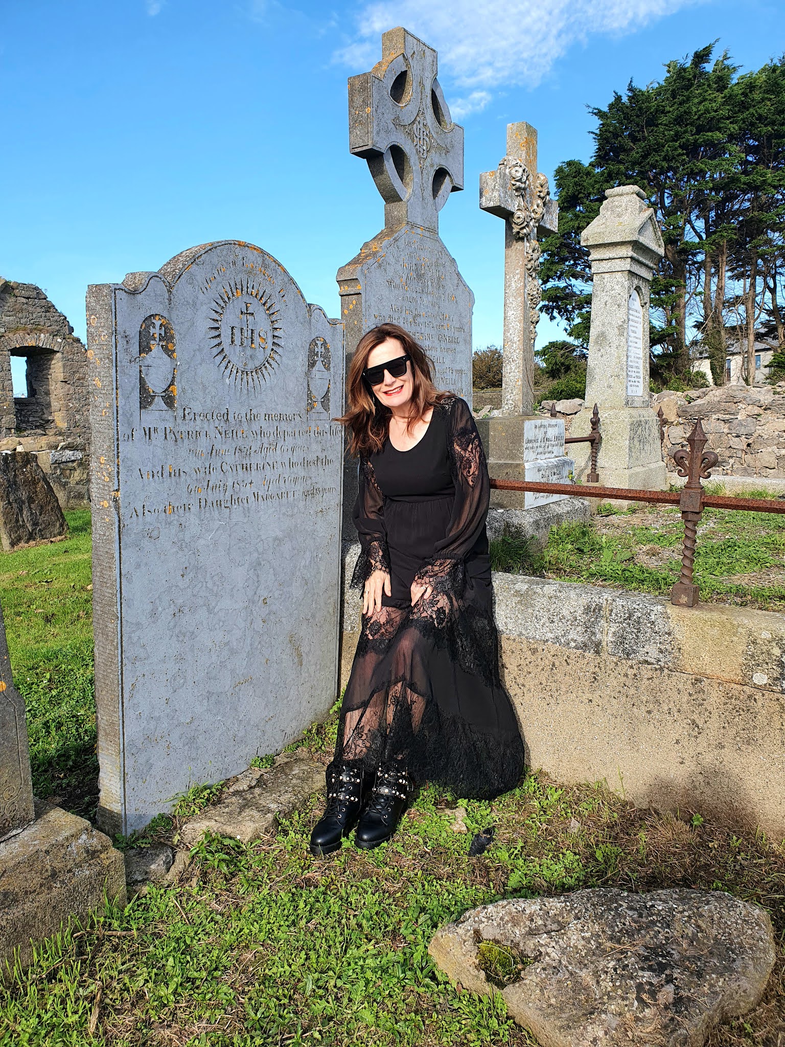 Irish blogger Hilda from Over the Hilda styling Gothic Romance at Is This Mutton for the Style Not Age Challenge