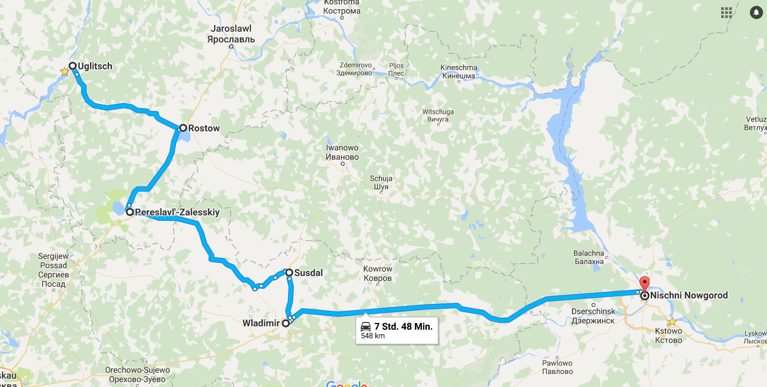 Hubert auf Tour: Über den "Goldenen Ring" nach Nischni Nowgorod