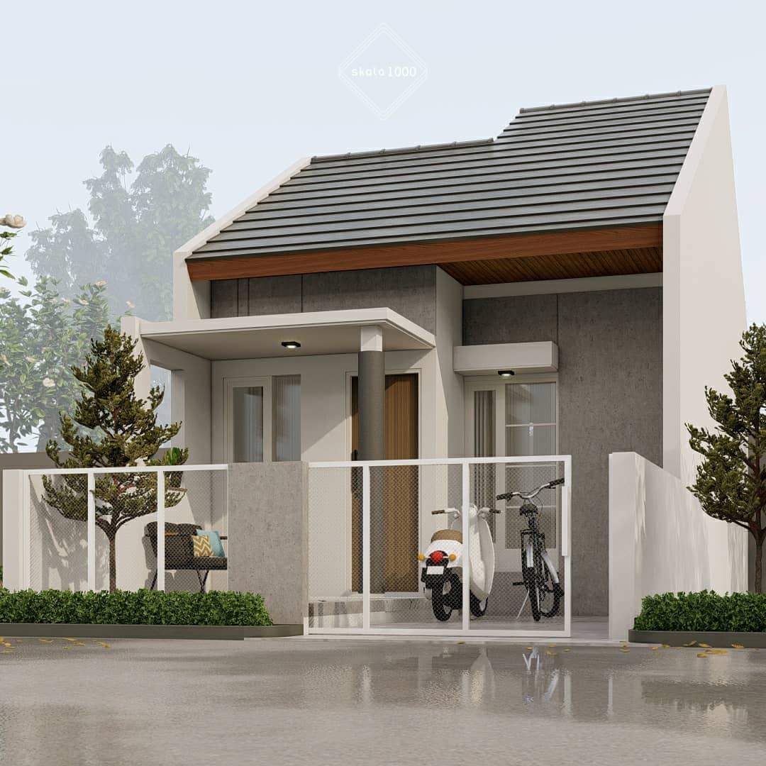 Desain Dan Denah Terbaru Rumah Minimalis Type 43 Dengan Atap