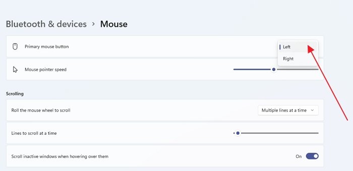 El clic izquierdo del mouse no funciona