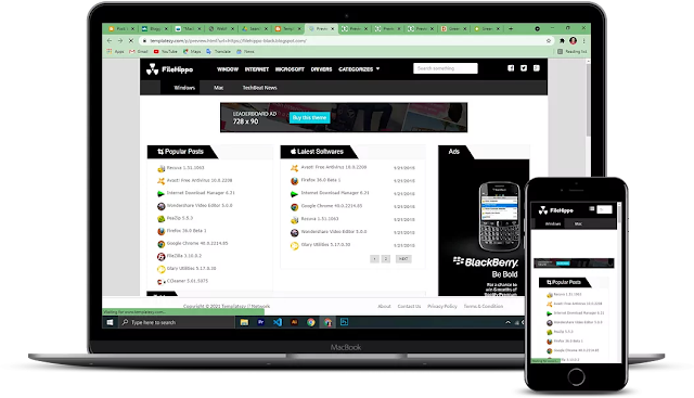 Top 10 Google Play App Store Premium Blogger Templates 2021 File Hippo Premium Blogger Template