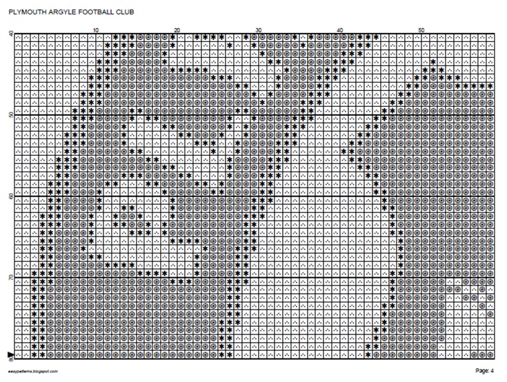EASY PATTERNS Plymouth Argyle FC crossstitch pattern