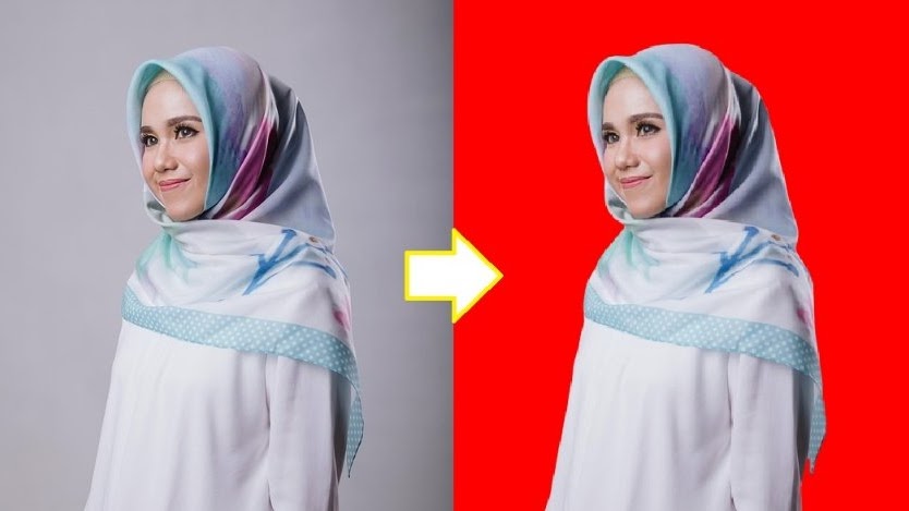 Aplikasi edit background foto menjadi merah