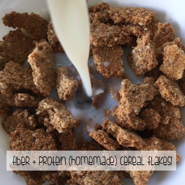 Milk and Cookies Fiber + Protein Homemade Cereal Flakes