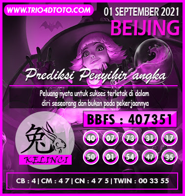 Prediksi Togel Beijing 01 September 2021 ~ Trio4Dtoto2