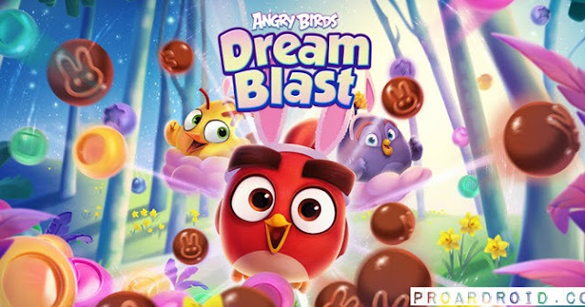 تحميل الجزء الجديد من سلسلة العاب الطيور الغاضبة‏ باسم Angry Birds Dream Blast‏ باخر اصدار مهكرة حياة وعملات وتعزيزات