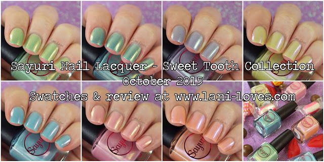 Sayuri Nail Lacquer Sweet Tooth Collection Swatches & Review