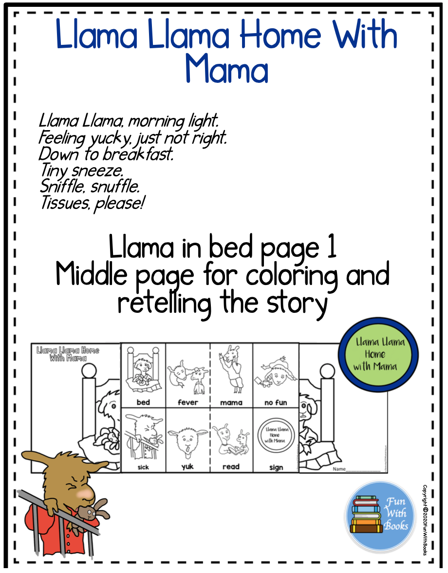 LLAMA LLAMA HOME WITH MAMA BOOK CRAFTY Book Units by Lynn