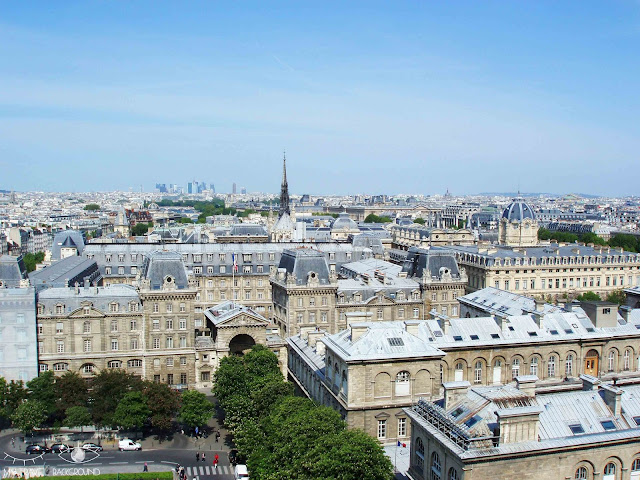 My Travel Background : #ParisPromenade : l'île de la Cité, vue depuis les tours de Notre-Dame de Paris