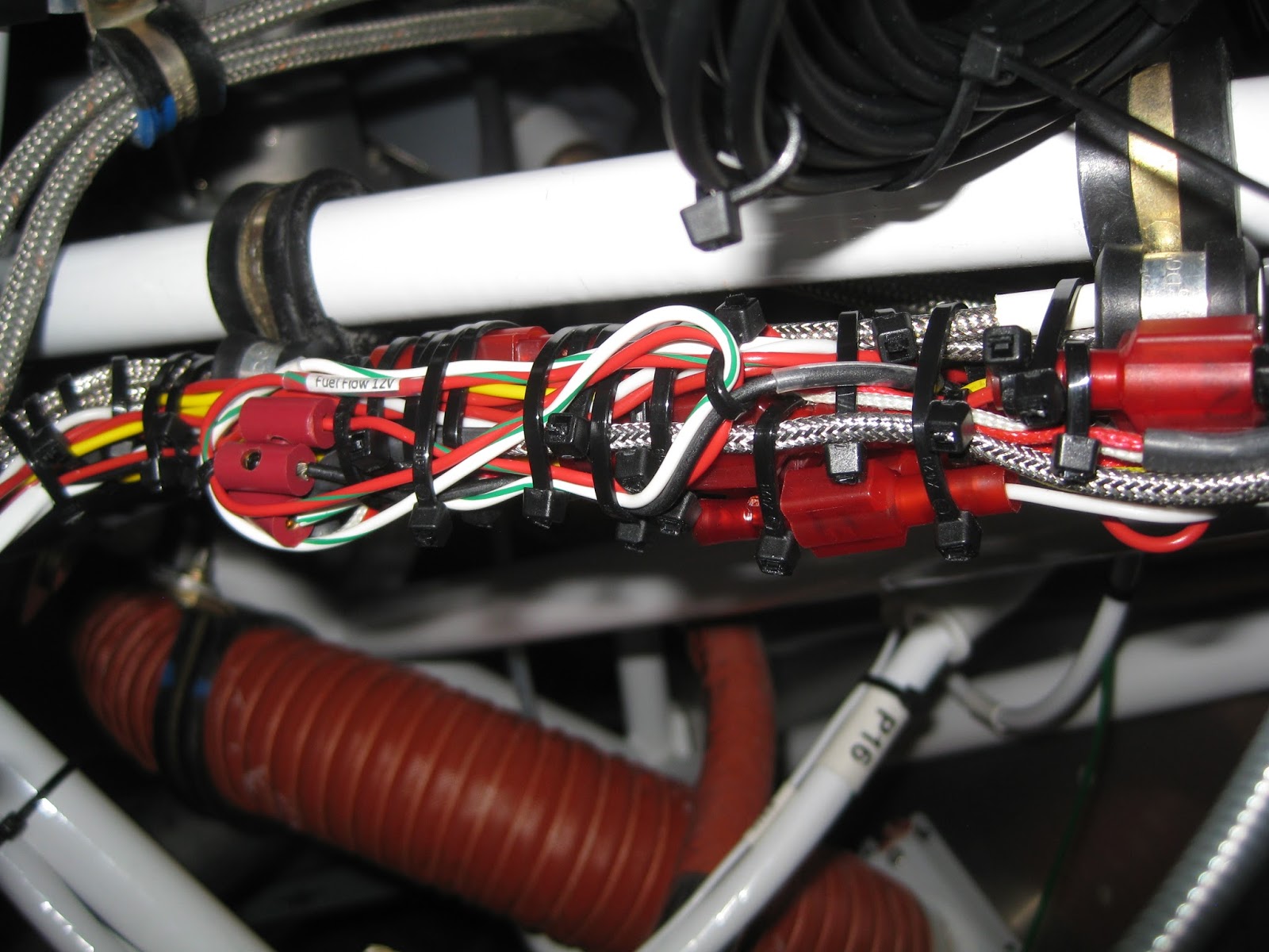 E's Van's RV-14A: Avionics: EGT and CHT wiring completed.