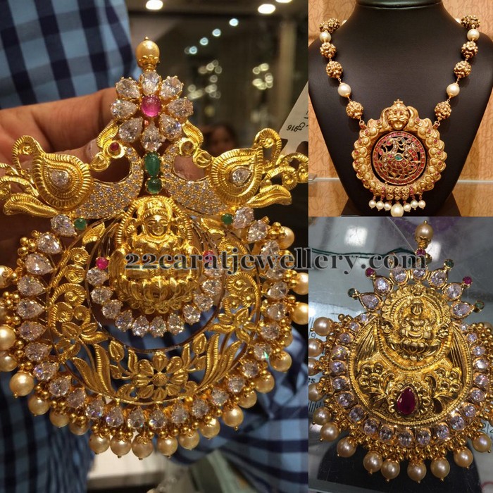 Antique Finish Pendants Jewellery Designs