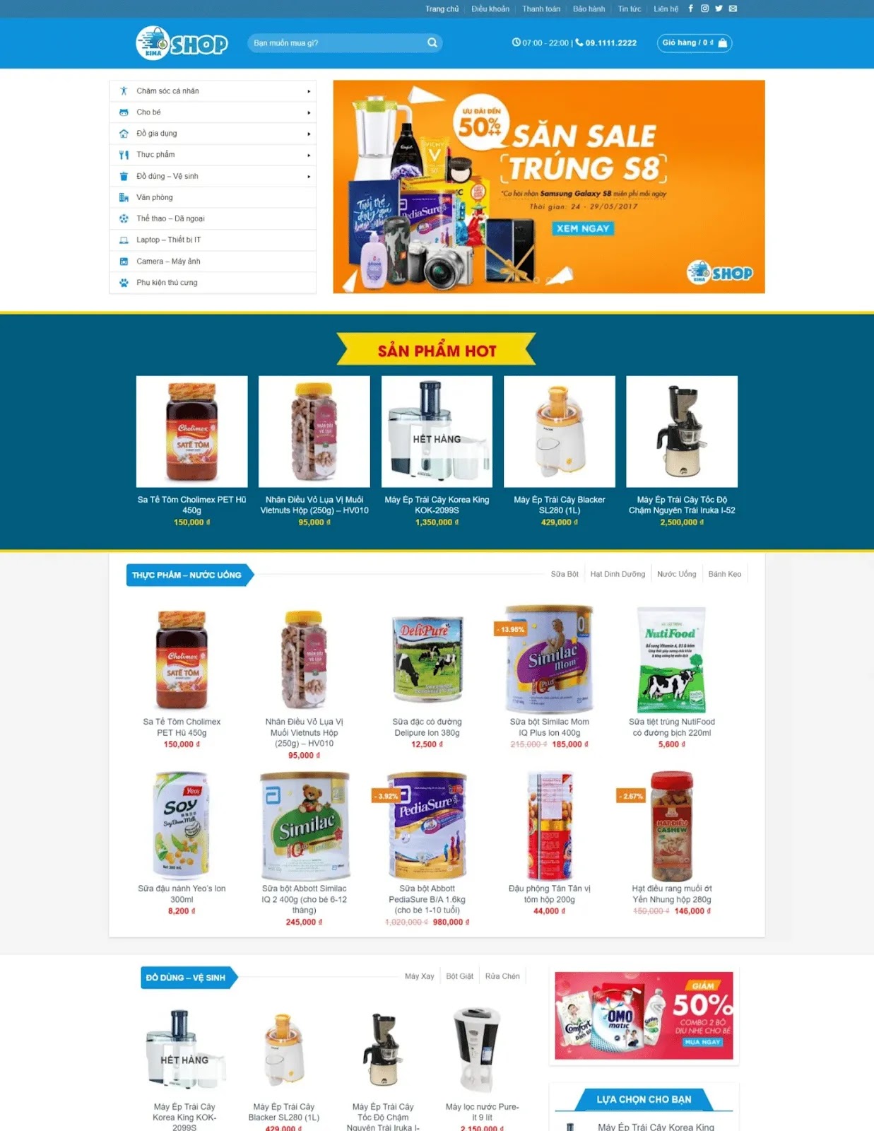 Thiết kế website shop đa năng (VSM101) Thiết kế website shop đa năng (VSM101)