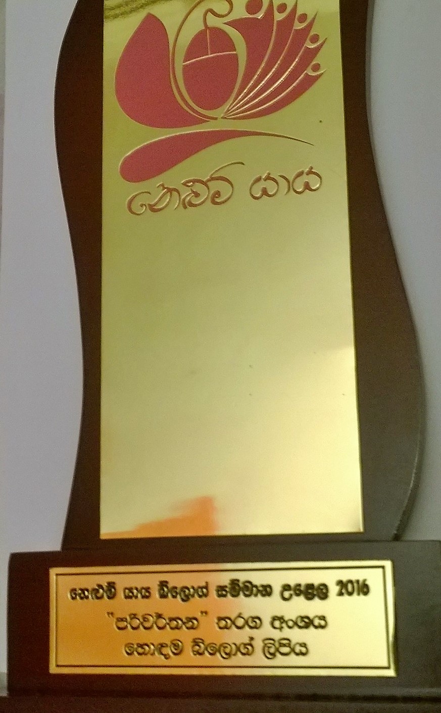 ඇවිද්ද පය... සම්මාන නොහොත් ගම්මාලු...