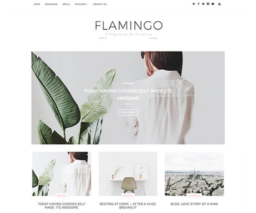 Flamingo Fashion Blogger Template