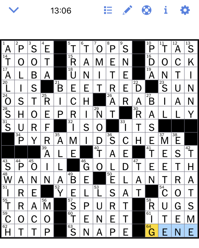 the new york times crossword puzzle solved august 2020