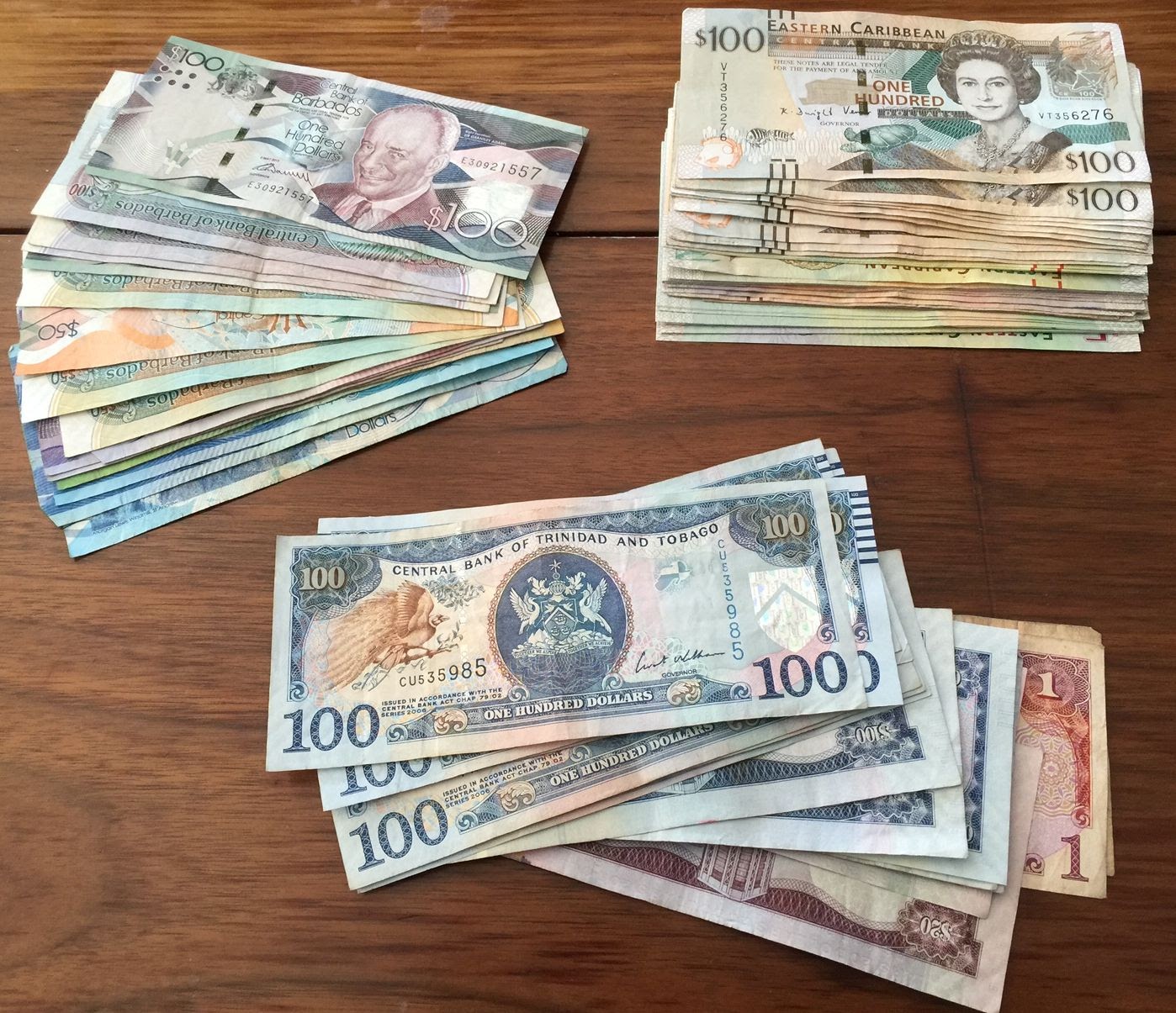 worksheet Trinidad Currency an encouraging word 2016 03 27 top left barbados dollars right east caribbean and bottom trinidad tobago it looks like a lot of money but actually