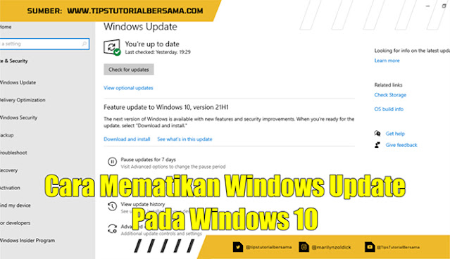 Untuk dapat mematikan Windows Update pada PC atau laptop yang menggunakan Windows 10. maka dapat dilakukan dengan cara sementara maupun permanen.