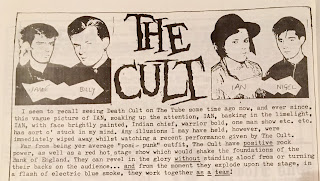 The Cult feature in Kindred Spirit fanzine issue four