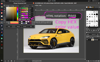 gimp copy html notation color hex color value