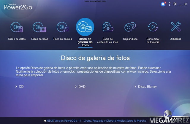 CyberLink Power2Go Platinum 12 imagenes