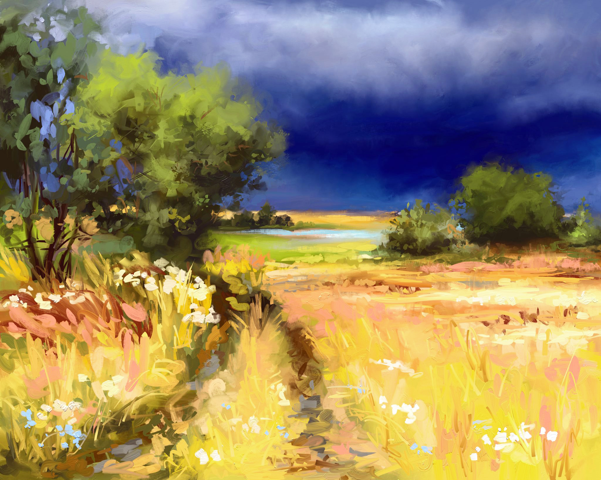Mikko Tyllinen`s Art Blog Late summer, digital oil painting