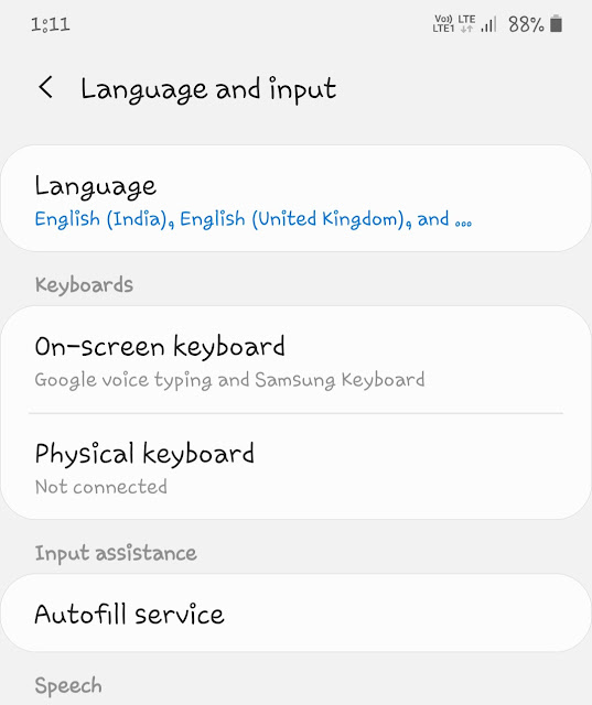 Language - Phone Settings