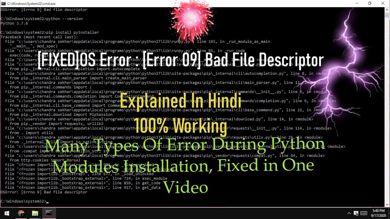 [SOLVED] OS Error 09 Bad File Descriptor and Could Not Read From src