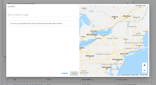 PPC Agency Click on All Locations in the Google keyword Planner