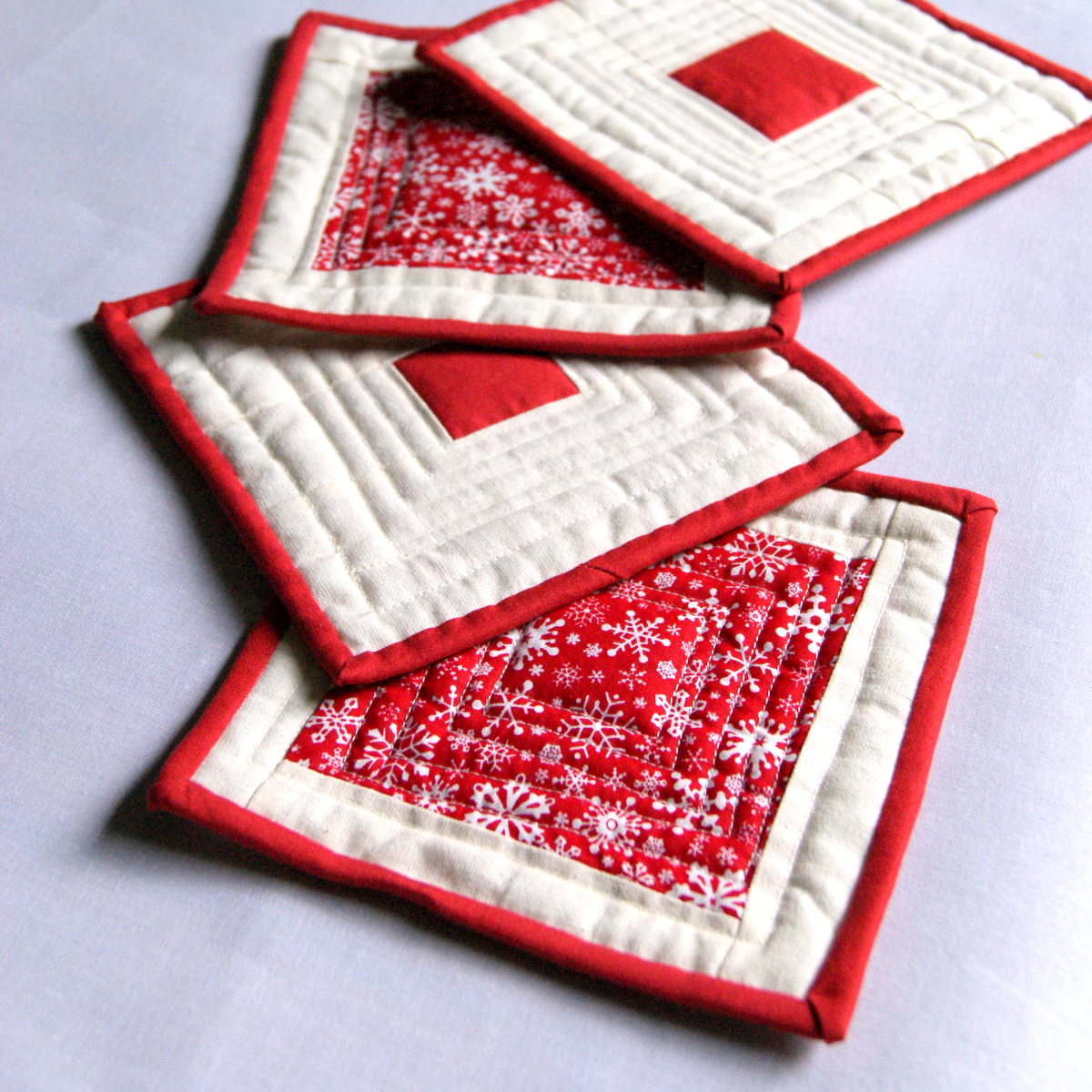 Seashell My new quilted pot holders...for Christmas!