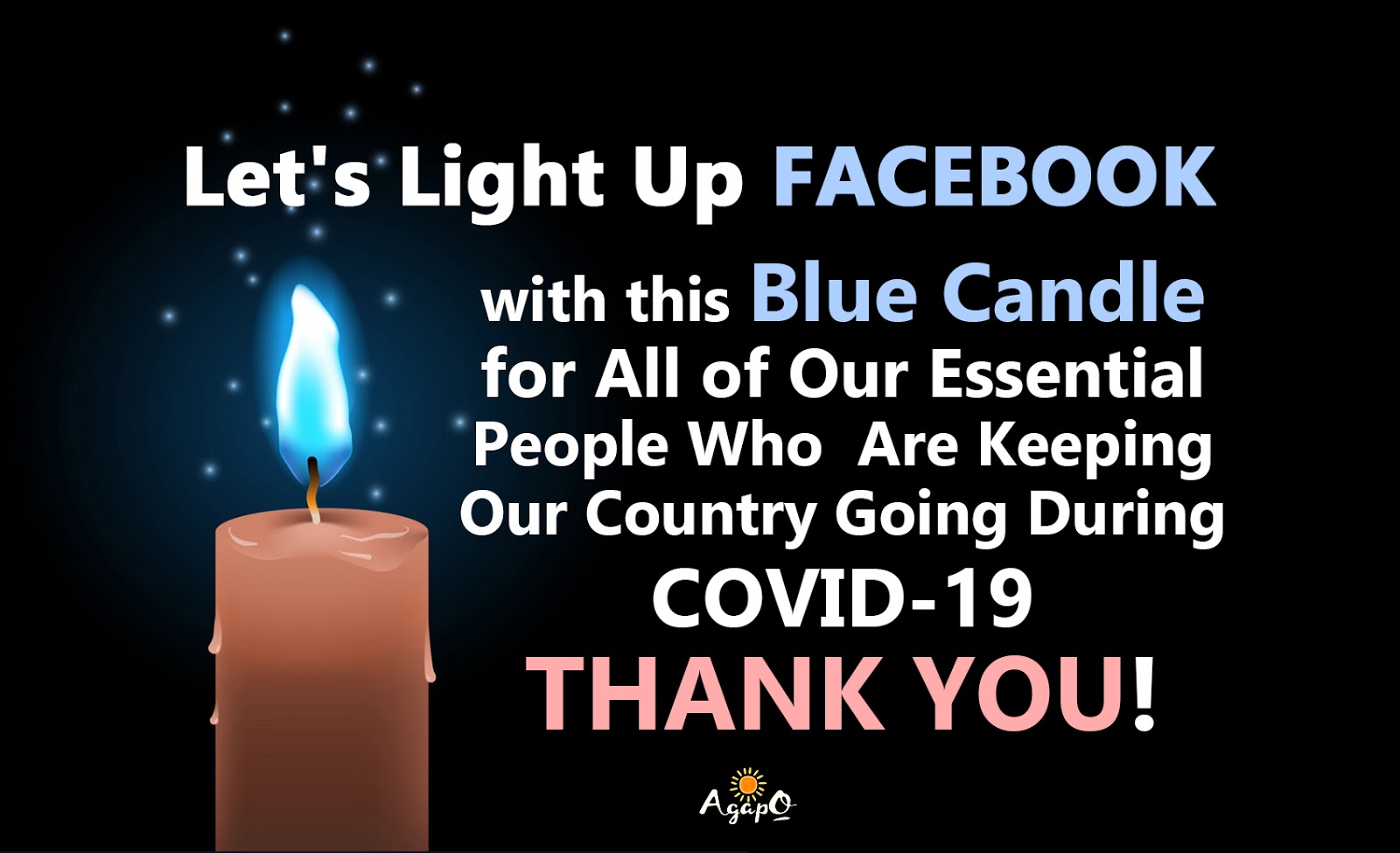 Let's Light Up FACEBOOK with this Blue Candle!