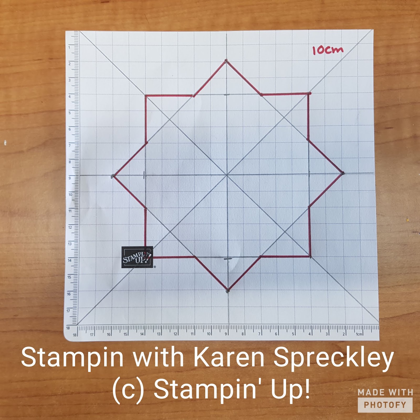 Stampin with Karen Spreckley How to make a Wreath Builder Template