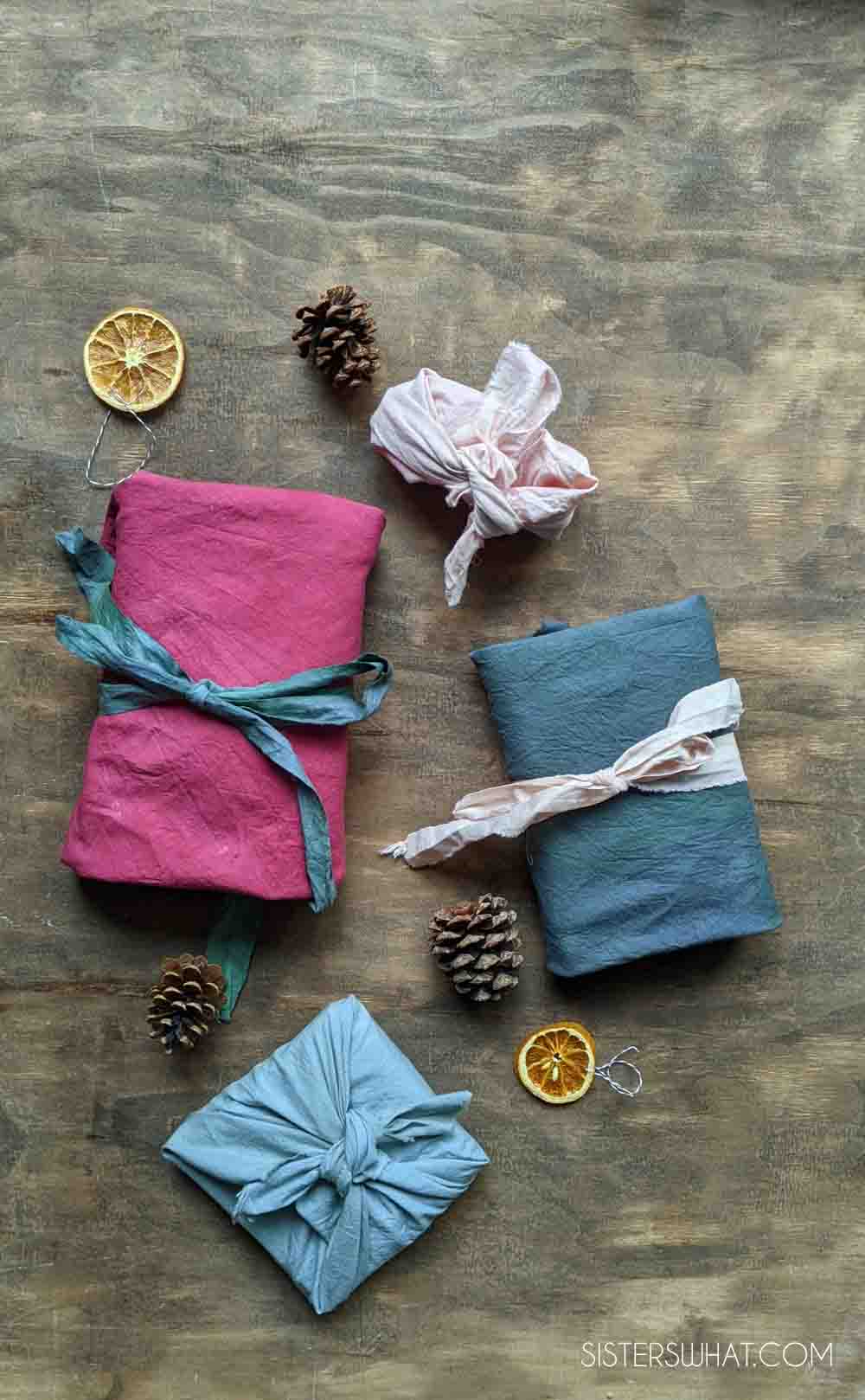 how to dye fabric for gift wrap