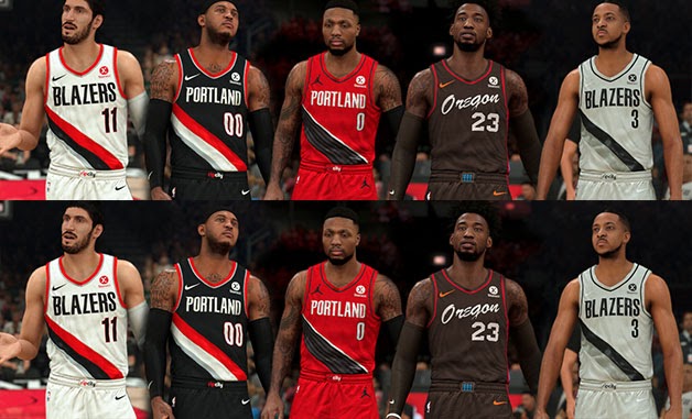 NBA 2K13 Portland Trail Blazers Jersey Pack Mod 