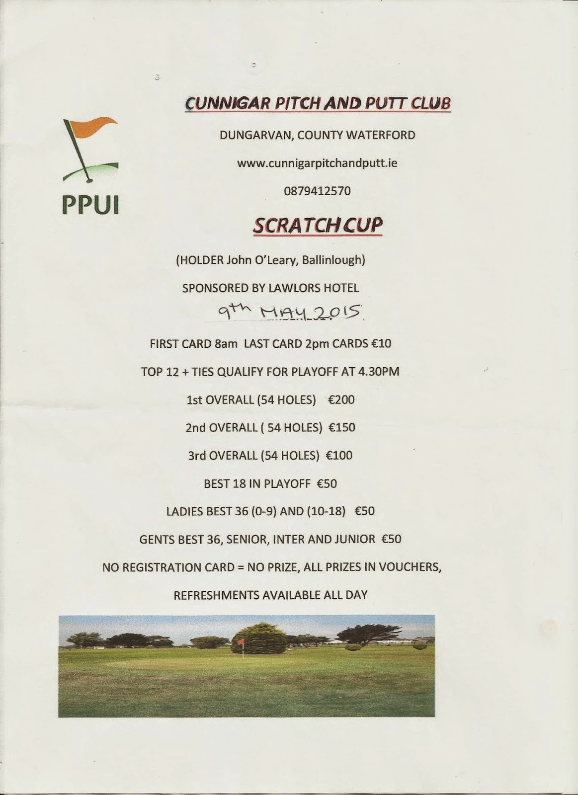 Cunnigar Scratch Cup - 9th May image