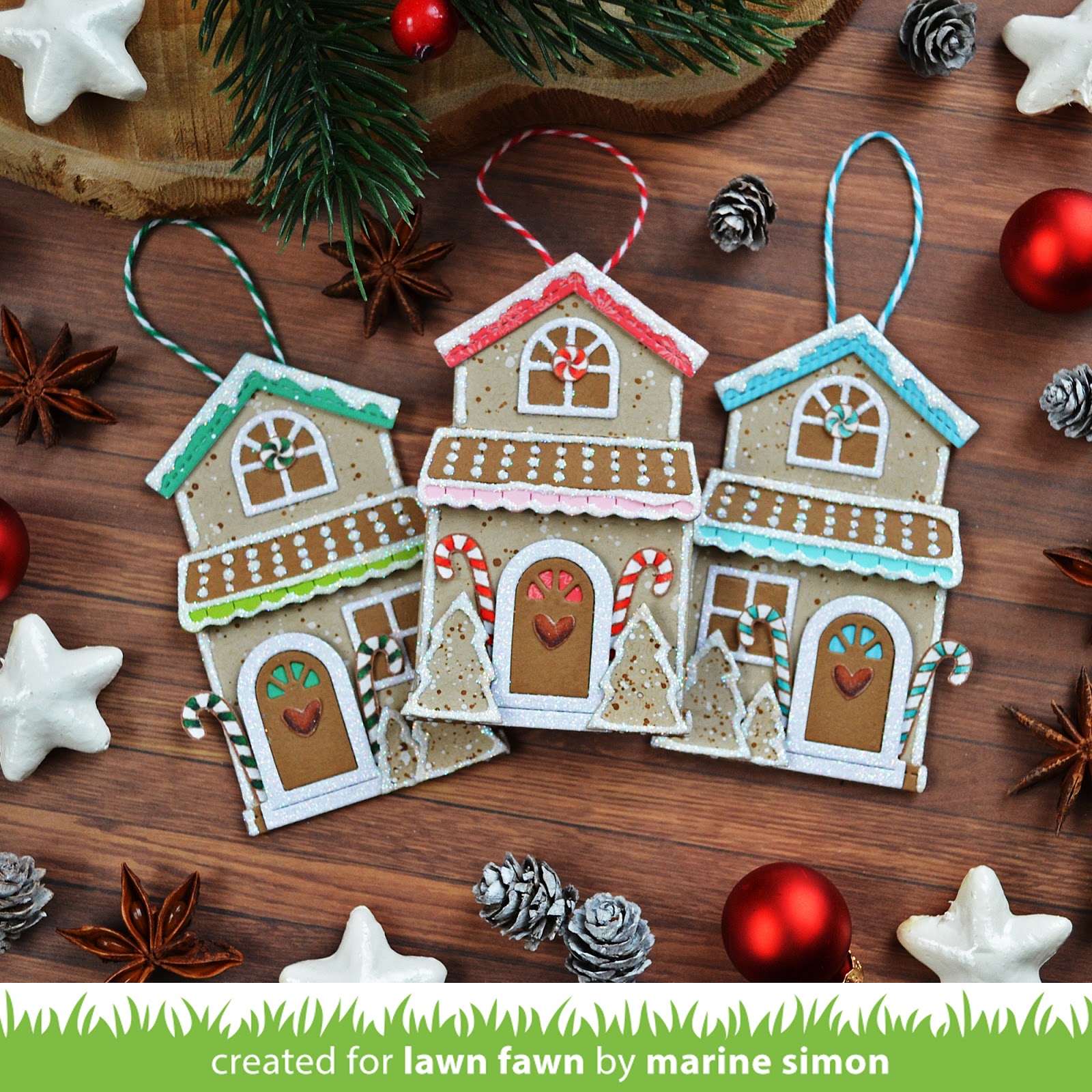 Lawn Fawn Build-A-House Christmas Add-On  ̹ ˻