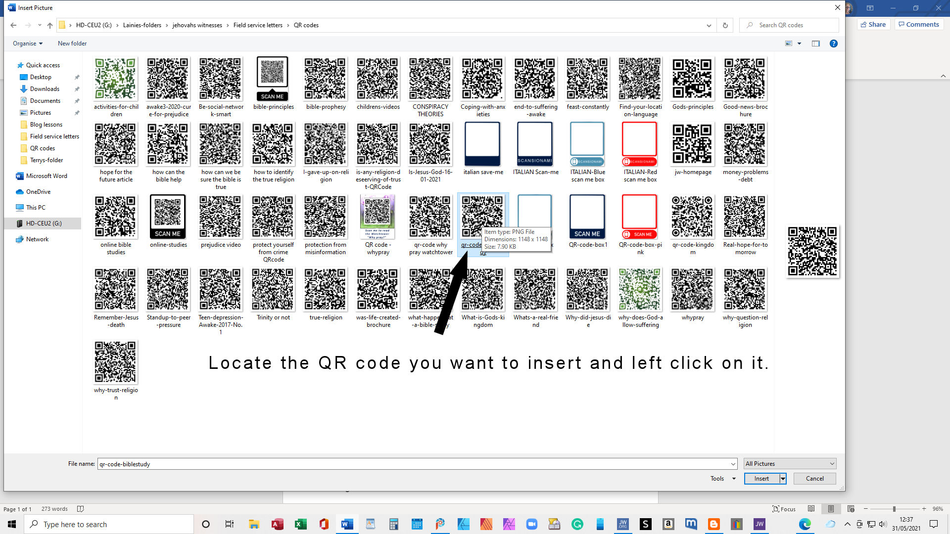 FS-Tutorials: How to insert a QR code onto a letter/document