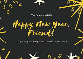 happy new year greeting card