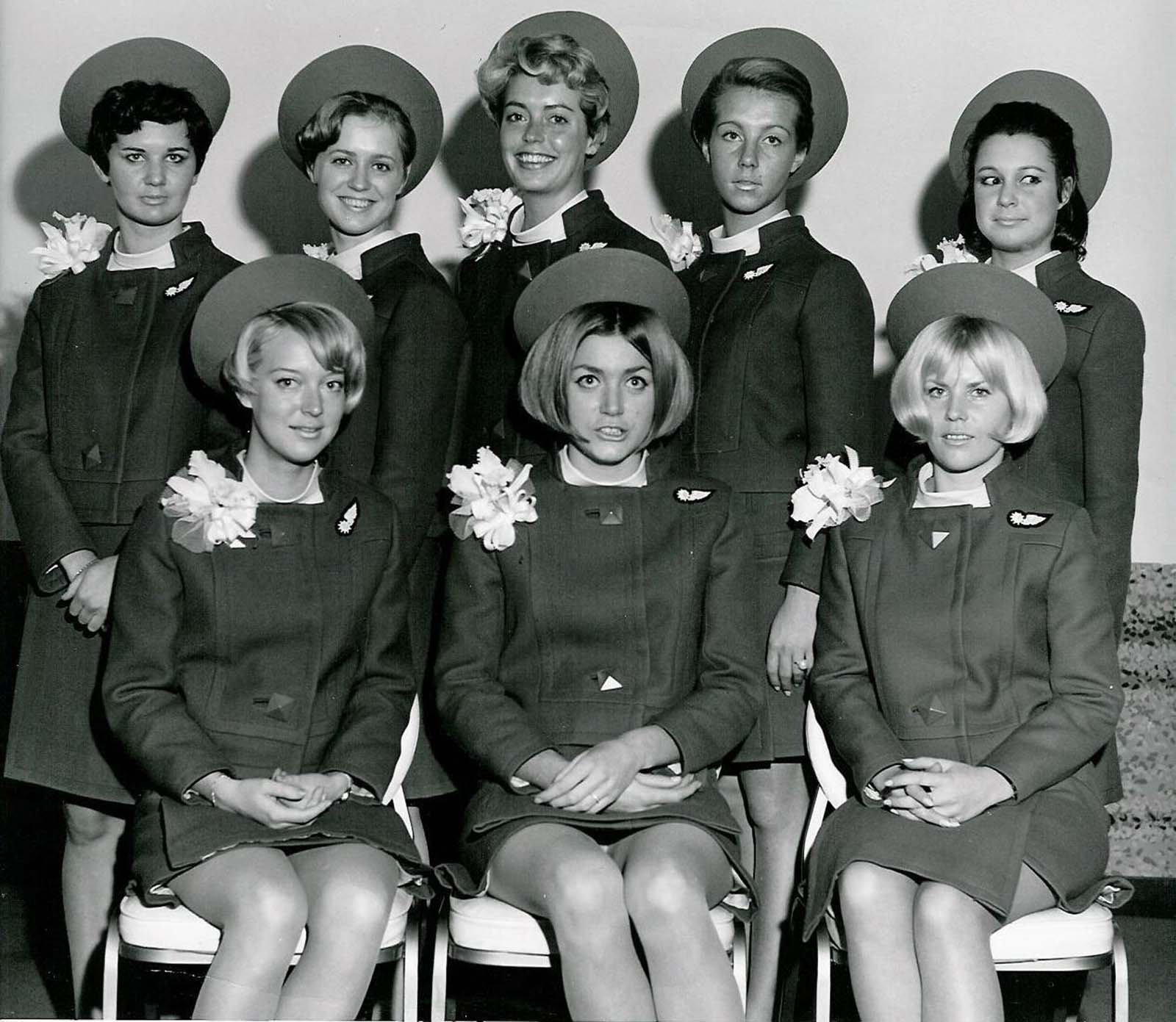 Sexy Two Air Hostesses In Uniform