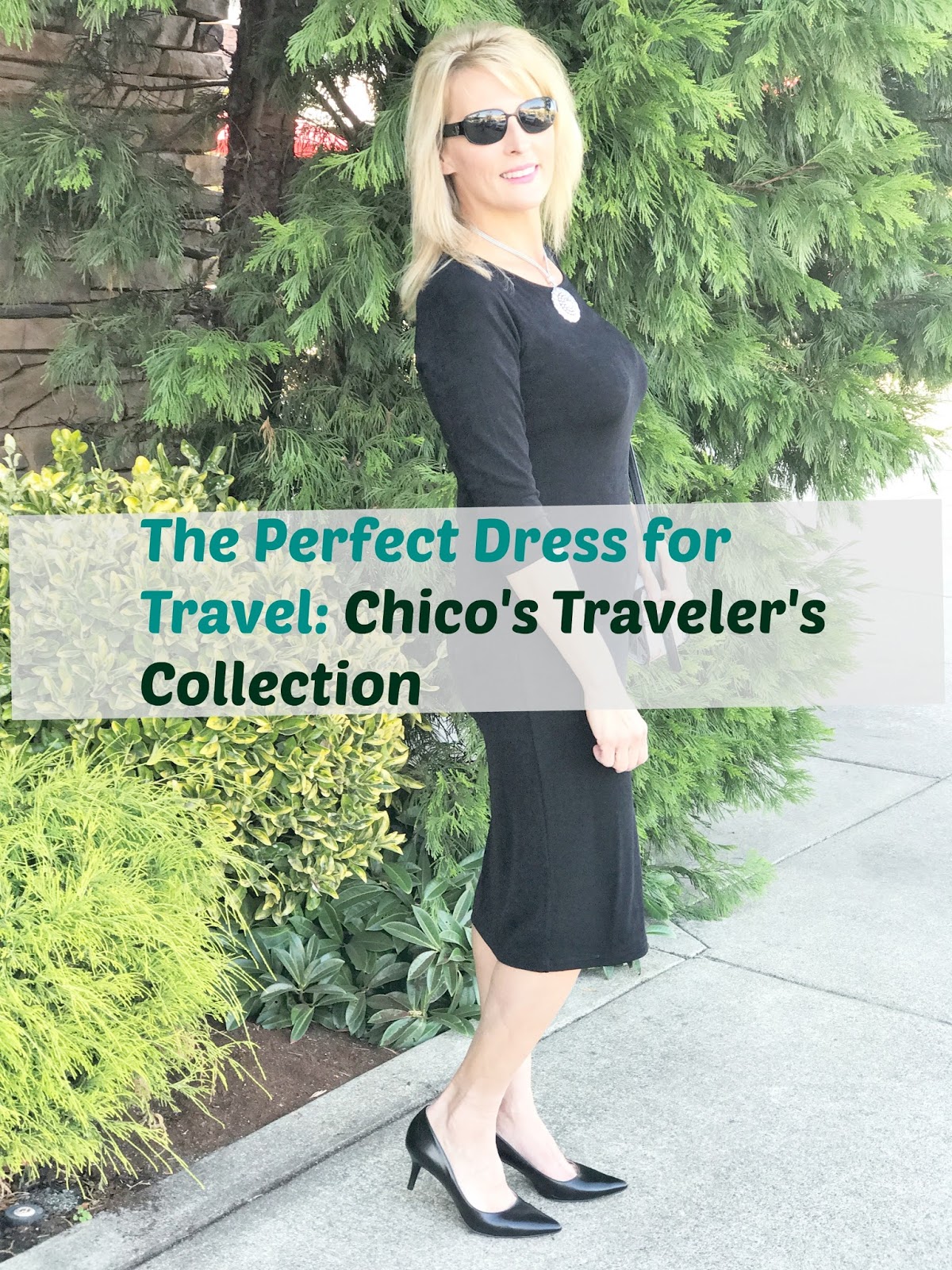 chico's travelers black dress