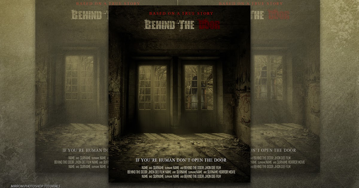 Create a Behind The Door Horror Movie Poster In