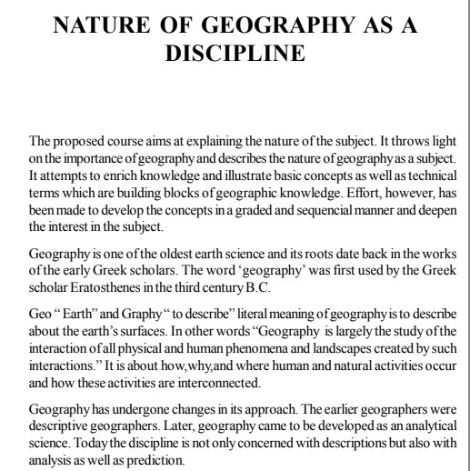 NIOS Geography Notes in English PDF VISION