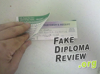 sending money order to pay for a fake diploma