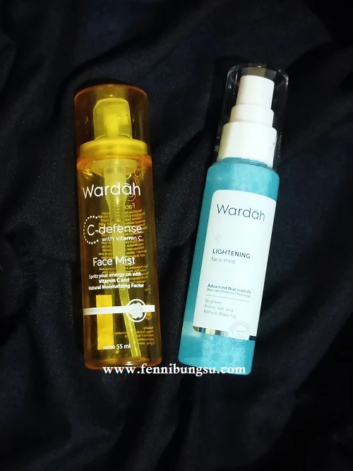 Perbedaan Wardah Lightening Face Mist dengan CDefence Face Mist