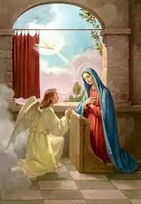 Doa Rosario Peristiwa Gembira, Maria menerima kabar dari malaikat Gabriel