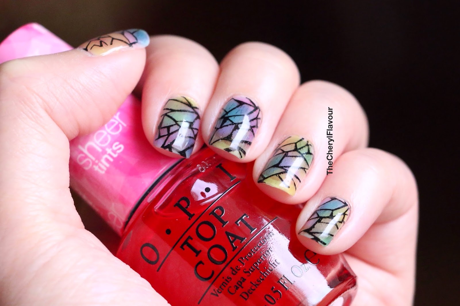 The Cheryl Flavour Stained Glass Nail Art