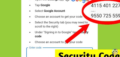 Google Account Securtiy Code