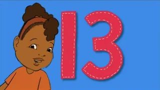 A little girl sings “Thirteen's Not So Lucky.” Sesame Street Episode 4324 Trashgiving Day season 43