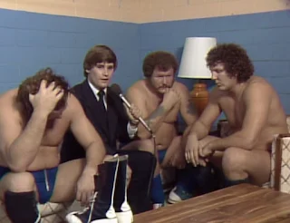 NWA Starrcade 83: A Flare for the Gold - Tony Schiavone hangs out with Harley Race, Bob Orton, and Dick Slater