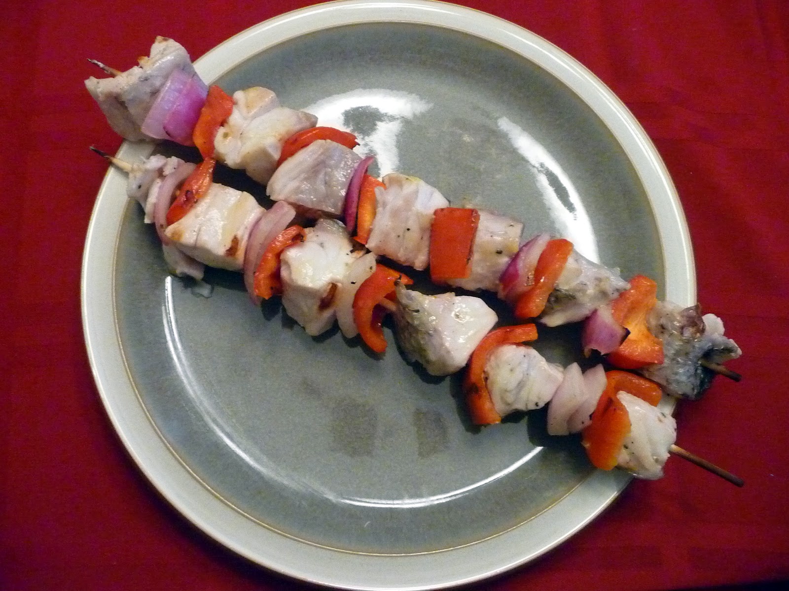 Chef Bolek Rockfish Kabobs in Classic Greek Marinade