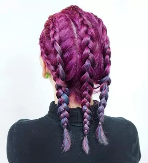 Model Rambut Cat Merah Dan Kepang Bagi Wanita - RINI KURSUS SALON DAN